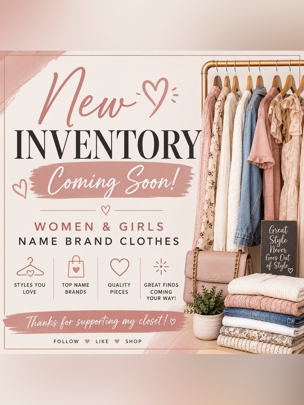 New Inventory Coming Soon